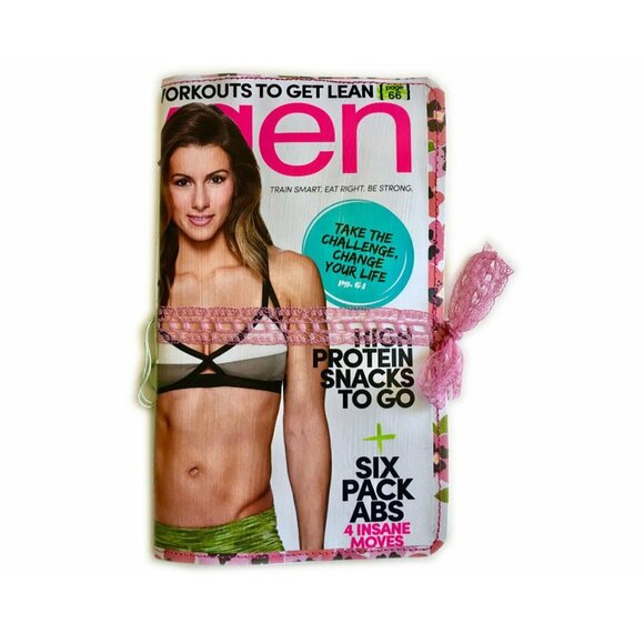 Fitness Junk Journal Writing Kit Blank Smash Book Handmade Ephemera Included u - Picture 10 of 12